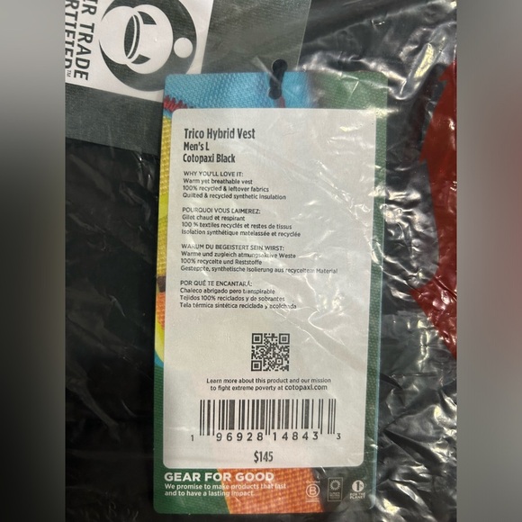 Cotopaxi Men's Large Trico Hybrid Vest Black NWT Insulated Synthetic Quilted - Picture 6 of 7